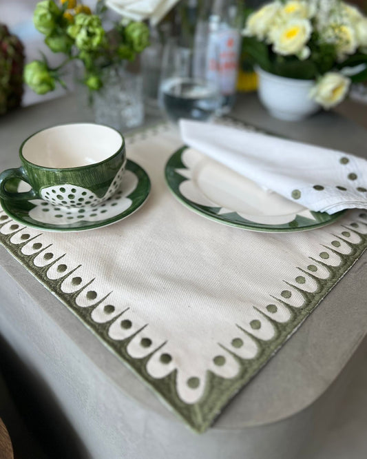 Set de Postre Verde